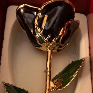24k Gold dipped Black Forever Rose